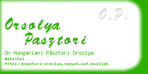 orsolya pasztori business card